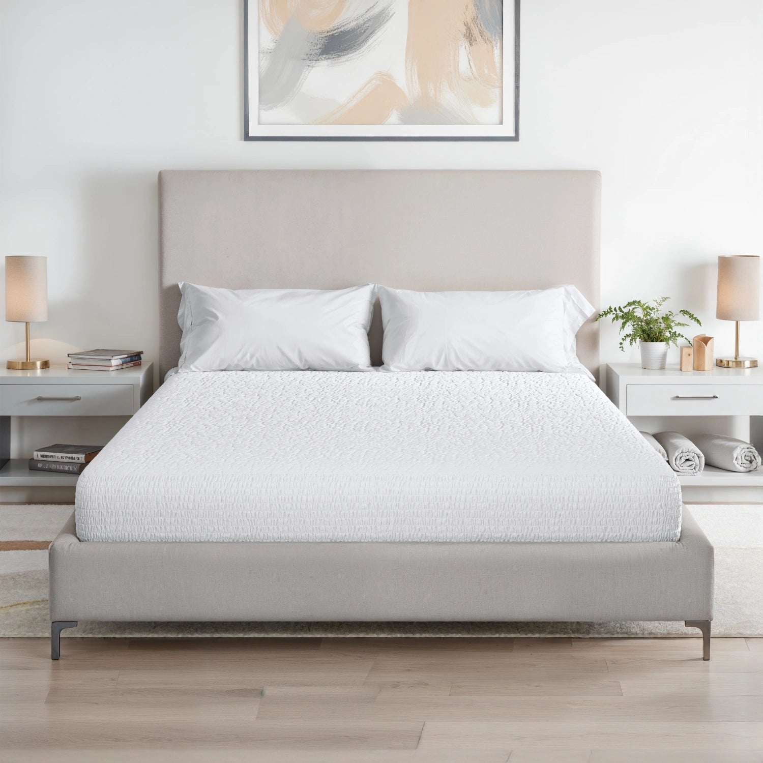 Crisp White Mattress Protector King Size