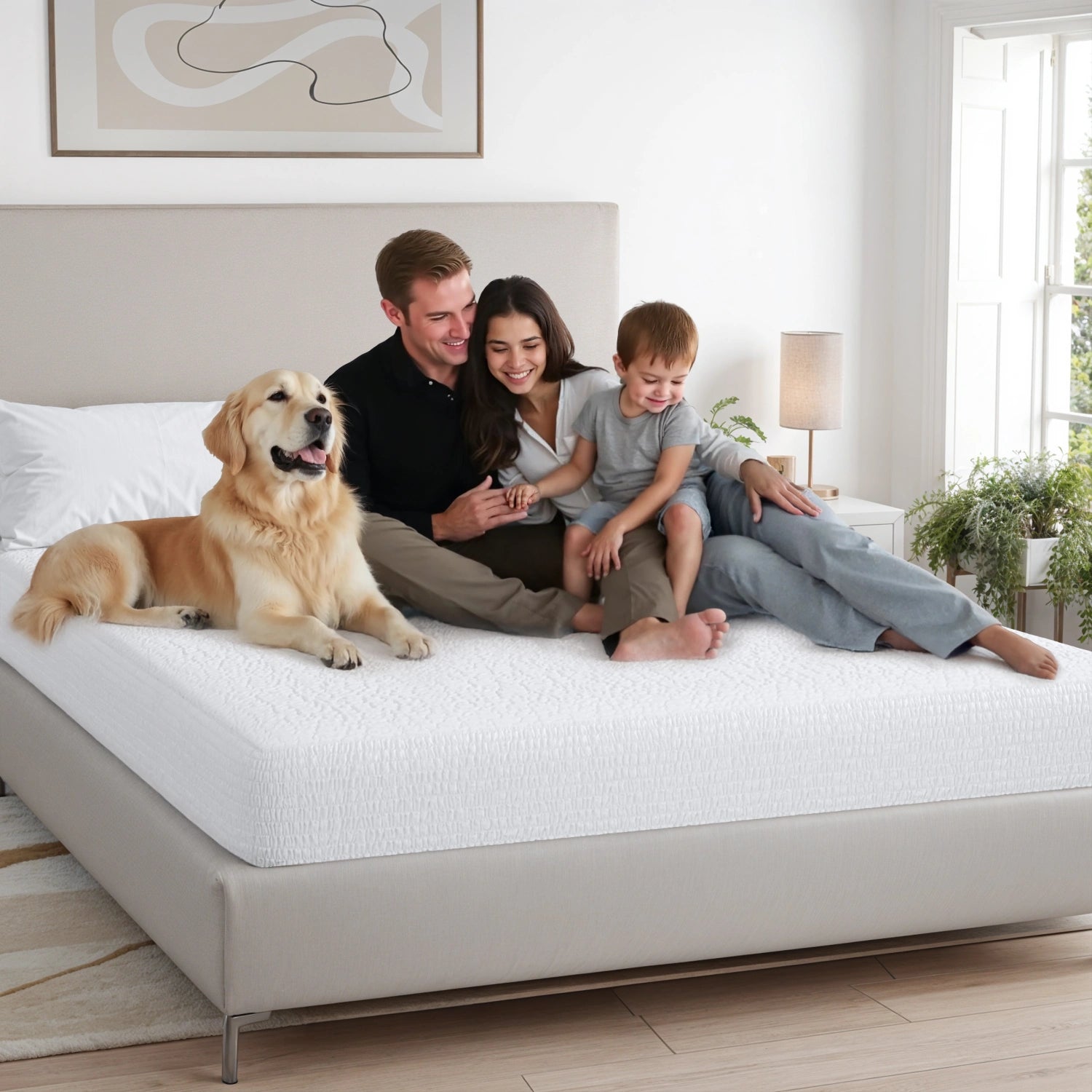 Crisp White Mattress Protector King Size
