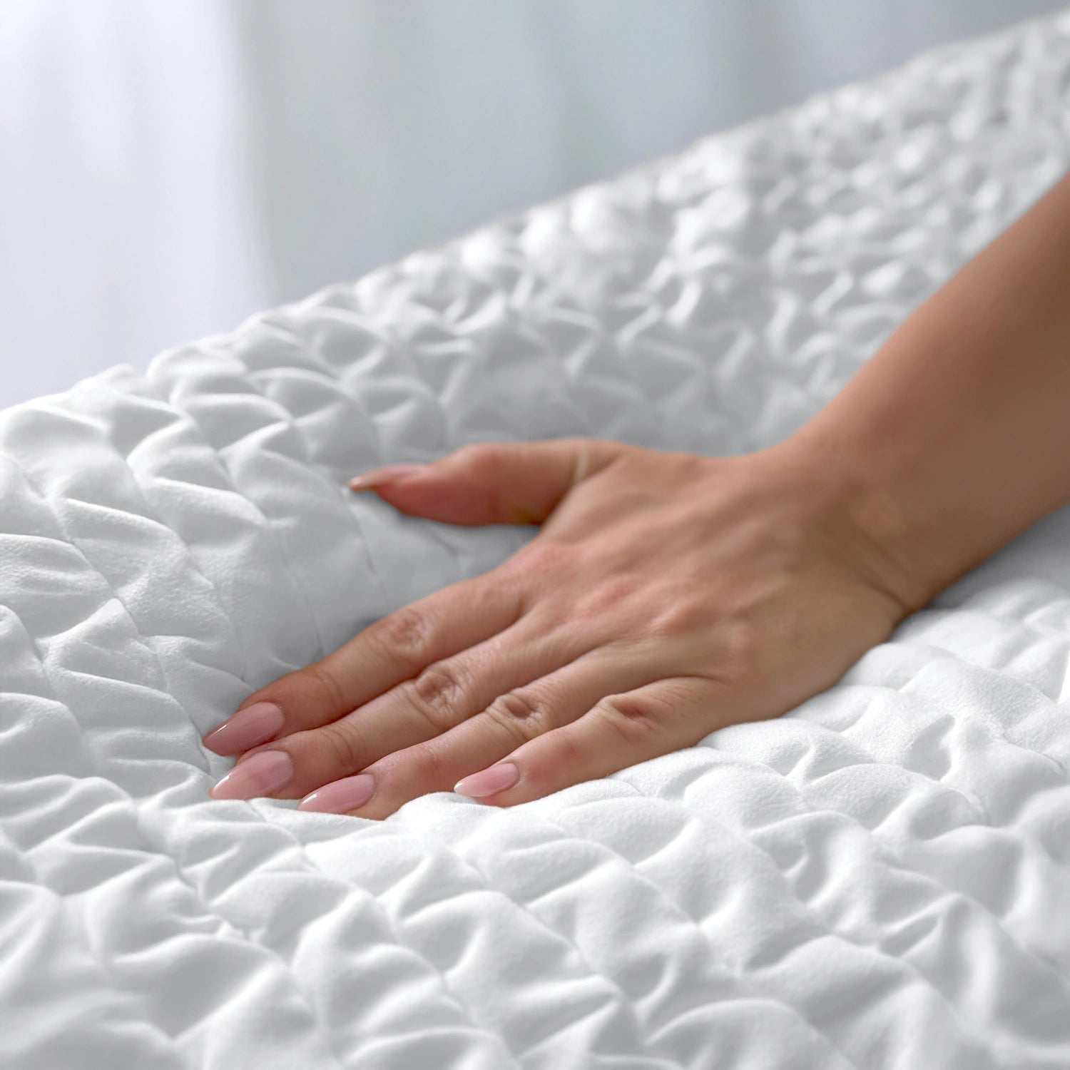 Crisp White Mattress Protector King Size