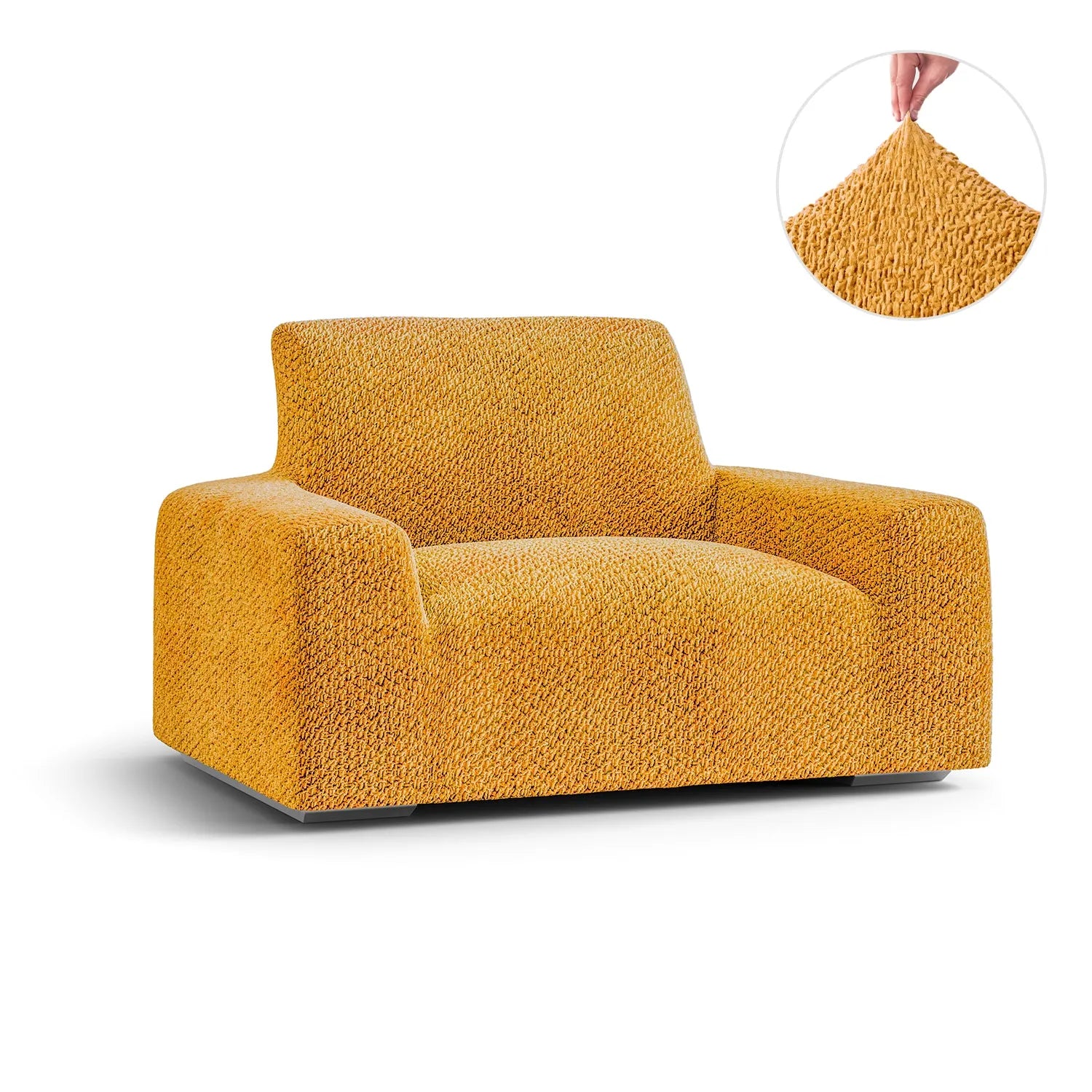 Armchair Slipcover, Velvet Collection, Mango 【並行輸入品 Armchair Slipcover, Velvet Collection, Mango 【並行輸入品