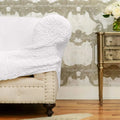 Crisp White Armchair Slipcover, Microfibra Collection