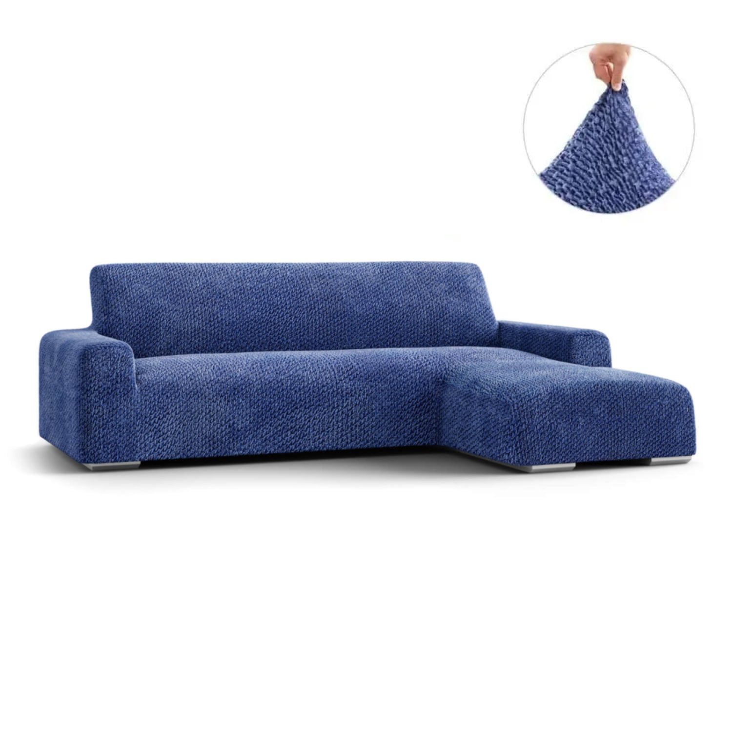 L-Shaped Sofa Slipcover (Right Chaise), Velvet Collection