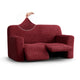 2 Seater Recliner Slipcover, Comfort Collection – Burgundy, front view | Burgundy
