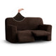 2 Seater Recliner Slipcover, Comfort Collection – Dark Brown, front view | Dark Brown