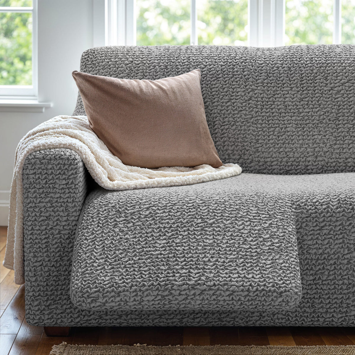 3 Seater Recliner Slipcover, Comfort Collection – Ash, interior view 2 | Ash