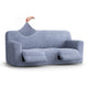3 Seater Recliner Slipcover, Comfort Collection – Blue, front view | Blue