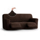 3 Seater Recliner Slipcover, Comfort Collection – Dark Brown, front view | Dark Brown