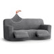 3 Seater Recliner Slipcover, Comfort Collection – Dark Grey, front view | Dark Grey