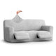 3 Seater Recliner Slipcover, Comfort Collection – Light Grey, front view | Light Grey