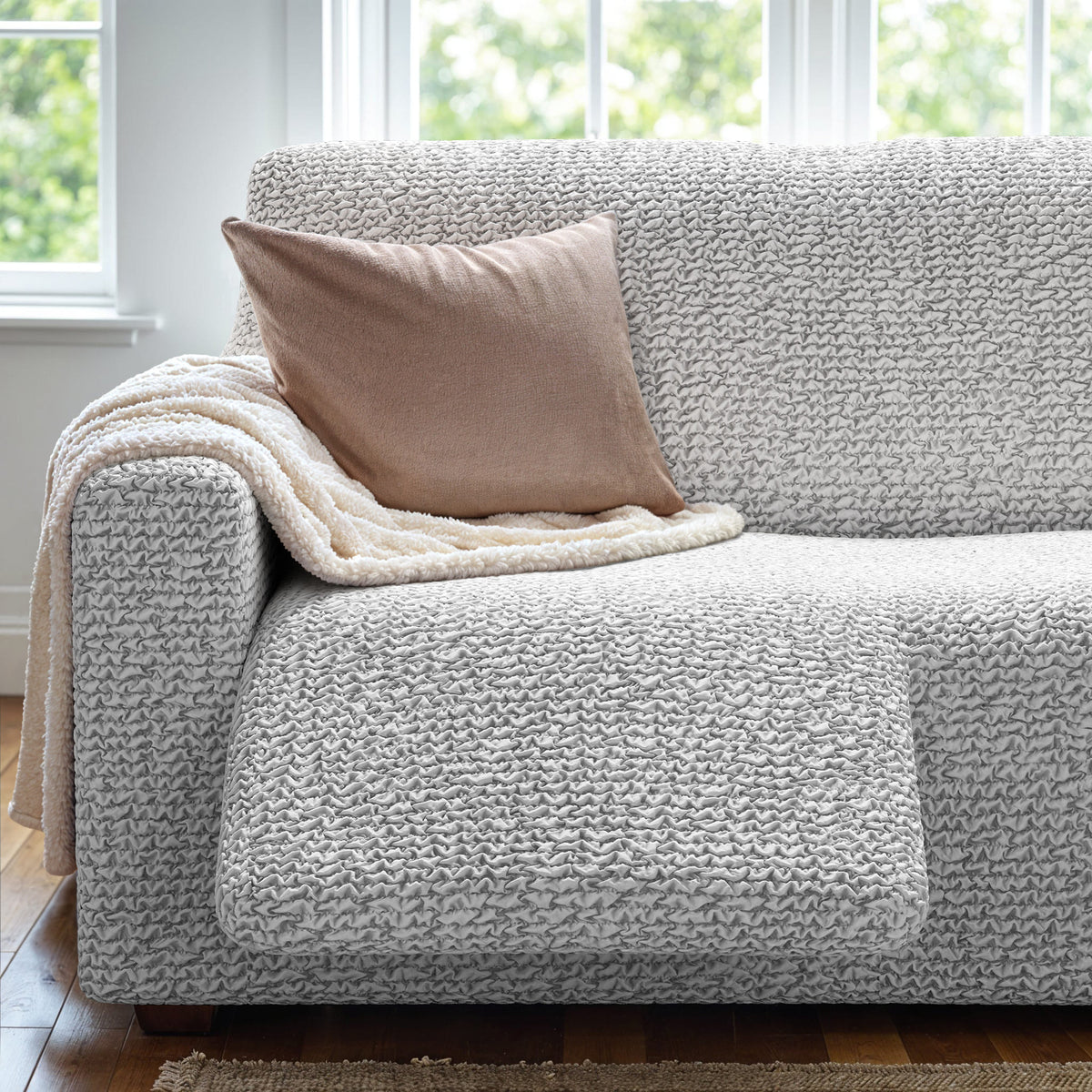 3 Seater Recliner Slipcover, Comfort Collection – Light Grey, interior view 2 | Light Grey