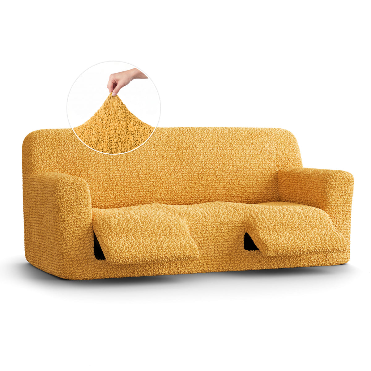 3 Seater Recliner Slipcover, Comfort Collection – Mango, front view | Mango
