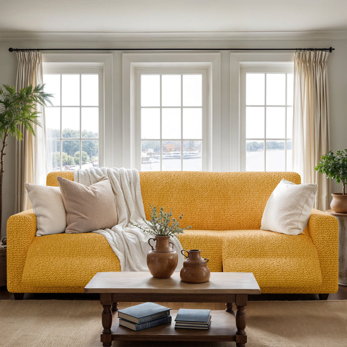 3 Seater Recliner Slipcover, Comfort Collection – Mango, interior view 3 | Mango