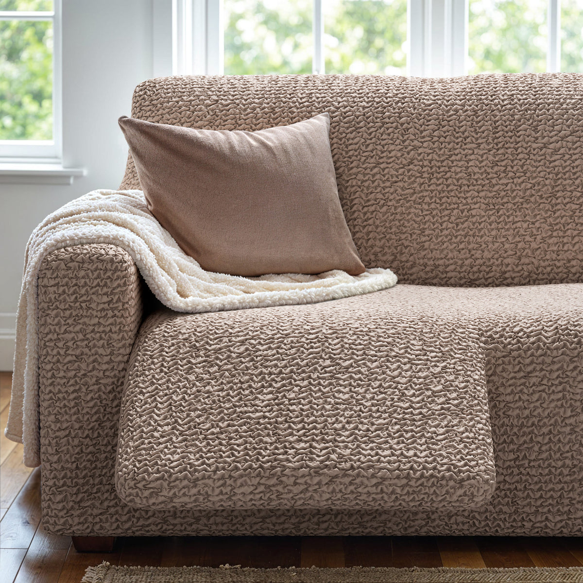 3 Seater Recliner Slipcover, Comfort Collection – Soft Taupe, interior view 2 | Soft Taupe