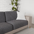 Dark Grey Chaise Seat Cushion Cover, Microfibra Collection