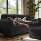 Sofa 3 Seater Slipcover, Embrace Collection – Black, lifestyle view | Black