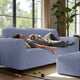 Sofa 3 Seater Slipcover, Embrace Collection – Blue, lifestyle view | Blue