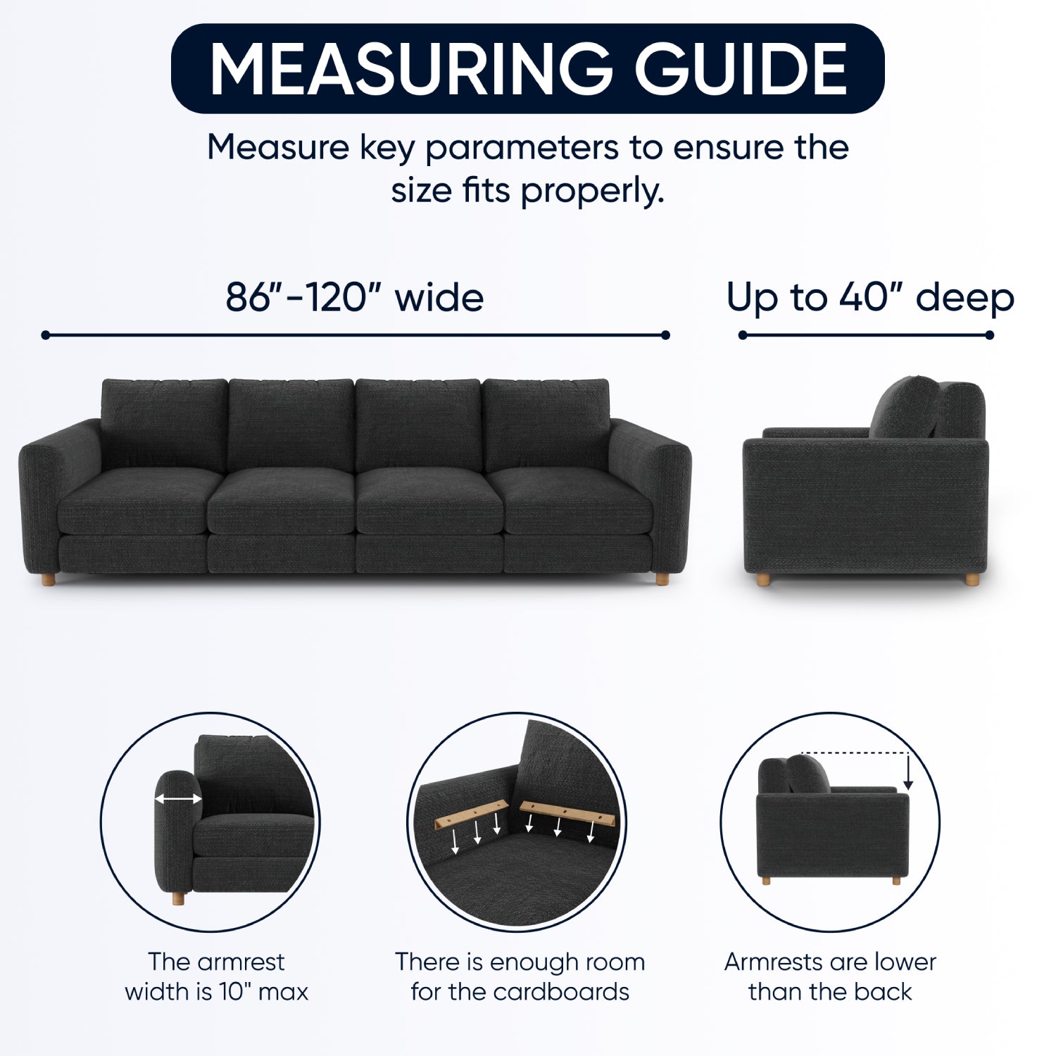  Sofa 4 Seater Slipcover, Microfibra Collection