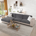 Light Grey Chaise Seat Cushion Cover, Microfibra Collection