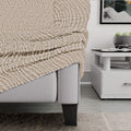 Beige Vento Armchair  Slipcover, Jacquard 3D Collection