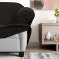 Black Armchair Slipcover, Microfibra Collection