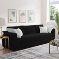 Black Sofa 3 Seater Slipcover, Microfibra Collection