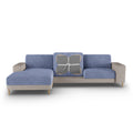 Blue Chaise Seat Cushion Cover, Microfibra Collection