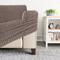 Brown Armchair Slipcover, Velvet Collection