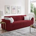 Burgundy Sofa 3 Seater Slipcover, Microfibra Collection