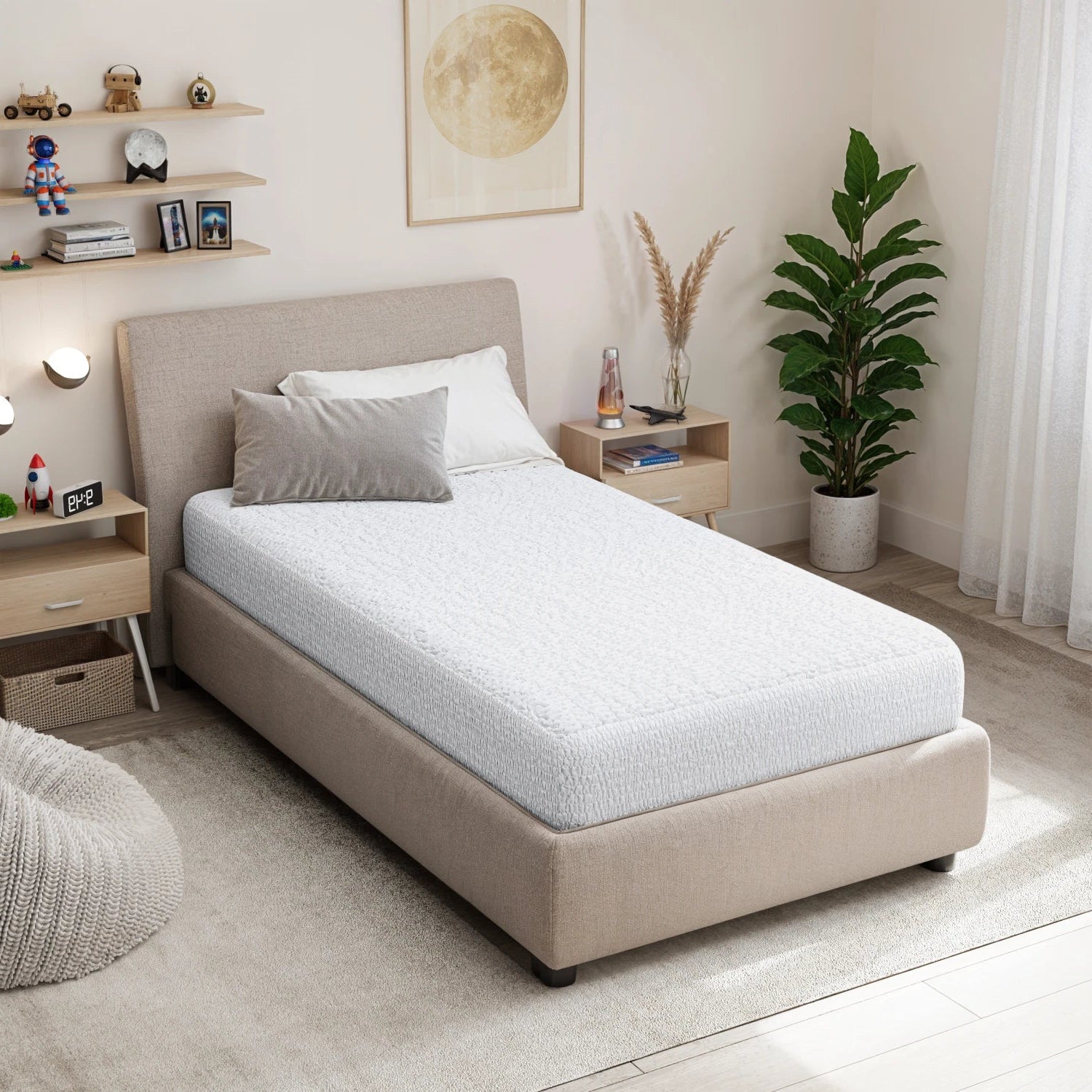 Crisp White Mattress Protector Twin Size