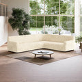 Cream Corner Sofa Slipcover, Fuco Cotton Collection