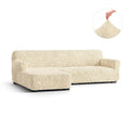 Cream L-Shaped Sofa Slipcover (Left Chaise), Fuco Cotton Collection