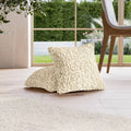 Cream Pillow Slipcovers 2 Pcs Set (18x18 in), Fuco Cotton Collection