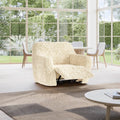 Cream Reclining Armchair Slipcover, Fuco Cotton Collection