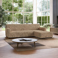 Tan L-Shaped Sofa Slipcover (Right Chaise), Fuco Cotton Collection