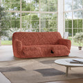 Terracotta 3 Seater Recliner Slipcover, Fuco Cotton Collection