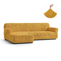 Mustard Yellow L-Shaped Sofa Slipcover (Left Chaise), Fuco Cotton Collection