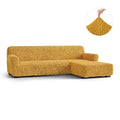 Mustard Yellow L-Shaped Sofa Slipcover (Right Chaise), Fuco Cotton Collection