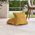 Mustard Yellow Pillow Slipcovers 2 Pcs Set (18x18 in), Fuco Cotton Collection