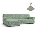 Sage Green L-Shaped Sofa Slipcover (Left Chaise), Fuco Cotton Collection