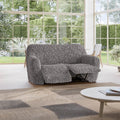 Grey 2 Seater Recliner Slipcover, Fuco Cotton Collection