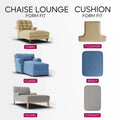 Brown Chaise Lounge Slipcover, Mille Righe Collection