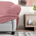 Coral Pink Reclining Armchair Slipcover, Microfibra Collection