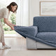 Corner Sofa Slipcover, CottonRich Collection – Blue, product view | Blue