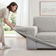 Sofa 4 Seater Slipcover, CottonRich Collection – Grey, lifestyle view | Grey