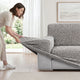 Sofa 3 Seater Slipcover, CottonRich Collection – Platinum, product view | Platinum