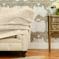 Cream Loveseat 2 Seater Slipcover, Mille Righe Collection