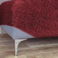 Burgundy Ottoman Slipcover (Large), Microfibra Collection