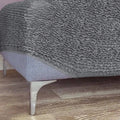 Dark Grey Ottoman Slipcover (Medium), Microfibra Collection