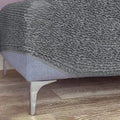 Dark Grey Ottoman Slipcover (Large), Microfibra Collection