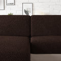 Dark Brown Chaise Seat Cushion Cover, Microfibra Collection